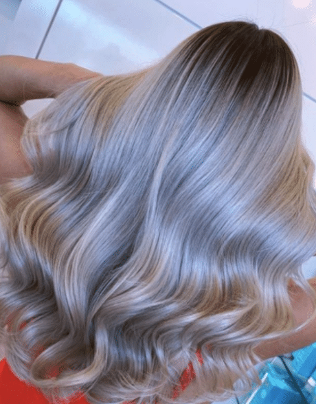 silver purple hair color